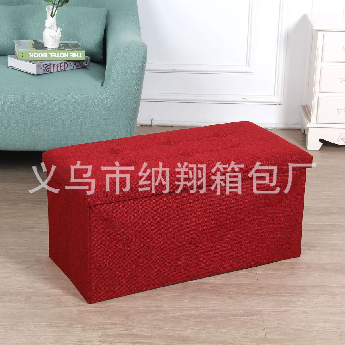可折叠收纳凳麻布家居用品储物折叠凳欧式沙发收纳箱