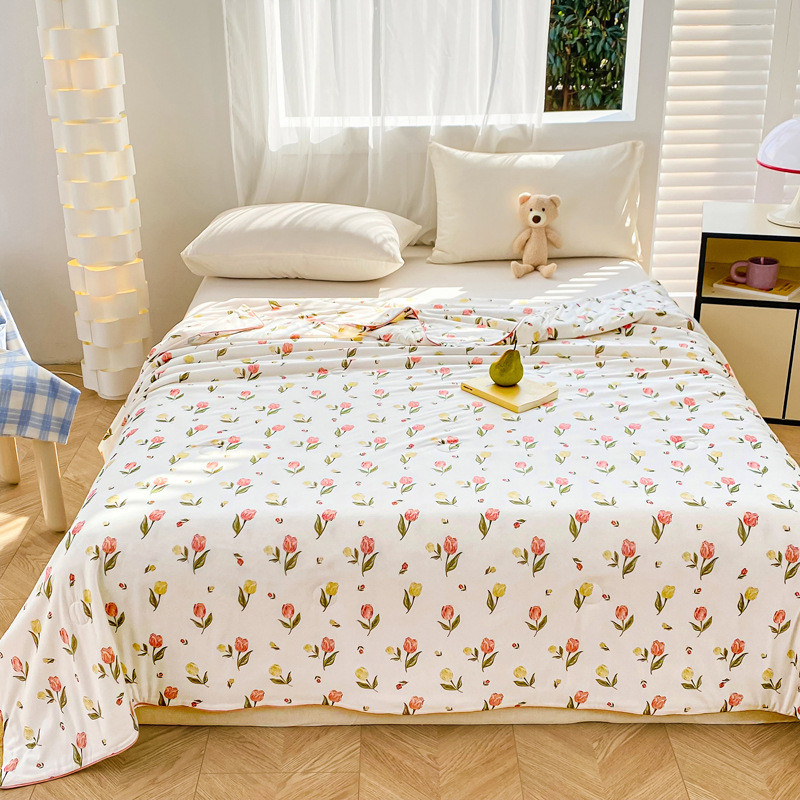 夏季水洗天丝夏凉被空调被可机洗夏被四件套礼品被直播薄被子