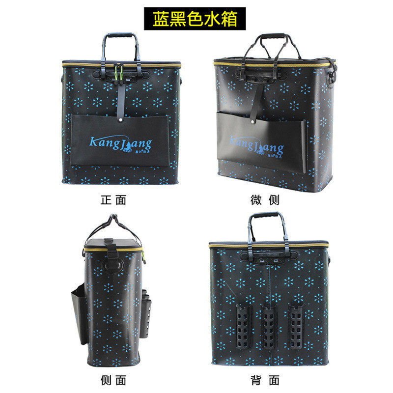 新款eva渔桶钓鱼桶加厚活鱼箱折叠防水双层鱼护包鱼护桶