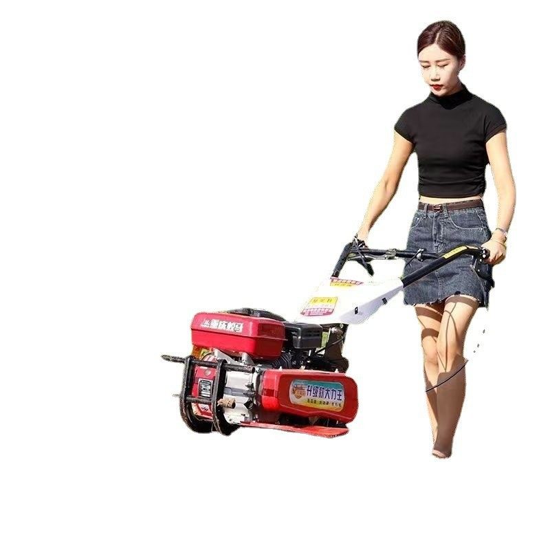 热销新式微耕机小型多功能柴油山地翻土除草耕地机犁地开沟汽油旋