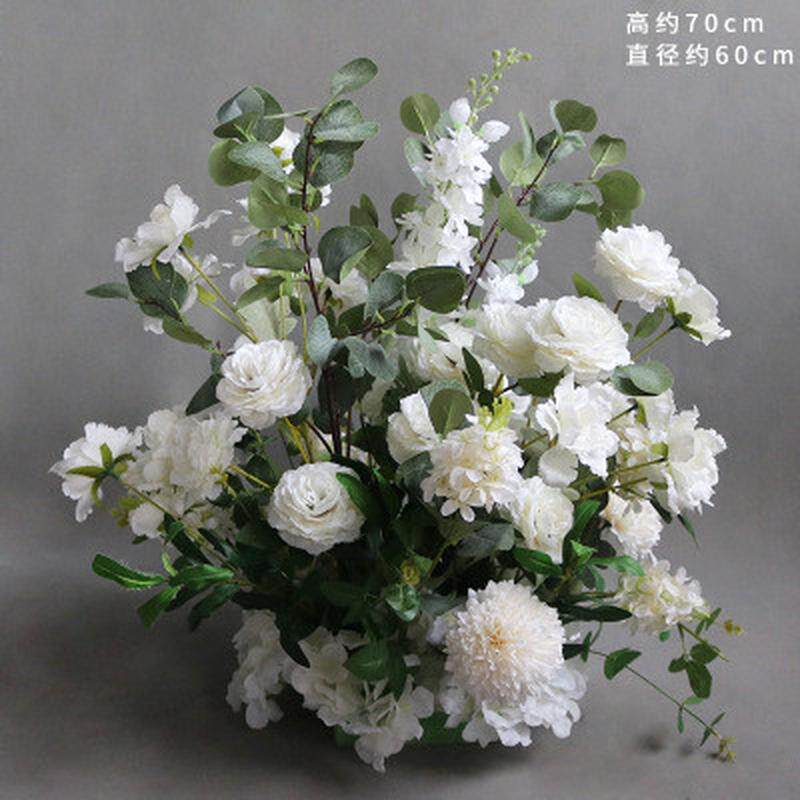 结婚道具红色路引盆花花球t台舞台背景迎宾花桌婚礼婚庆布置装饰