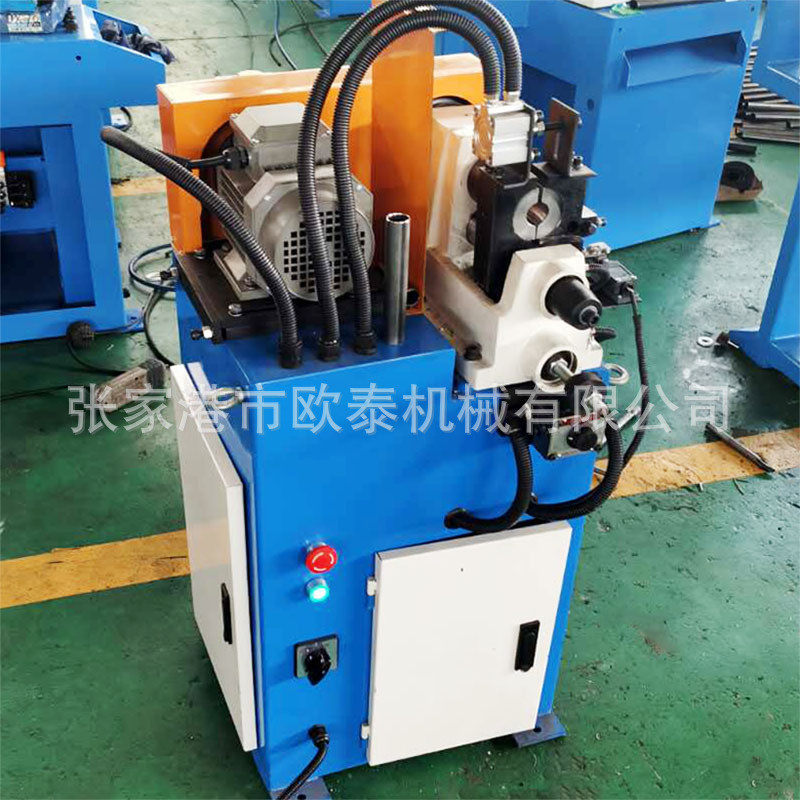 双头圆管全自动气动不锈钢管倒角机坡口机铁管圆钢圆棒平头去毛刺