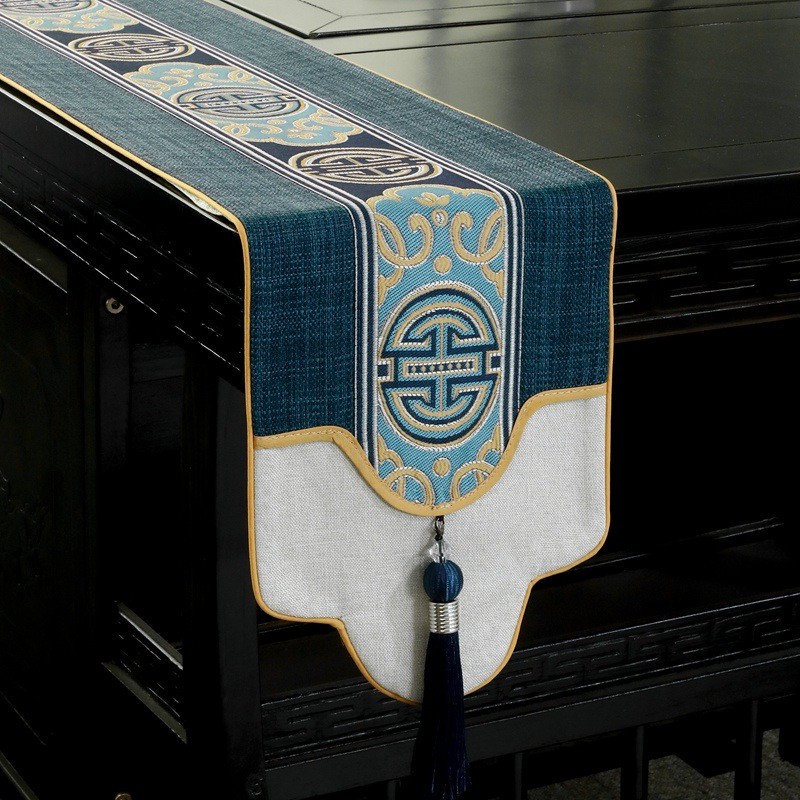 餐桌小桌旗禅意防水防滑茶几茶台茶席新中式茶桌电视柜长条窄新品