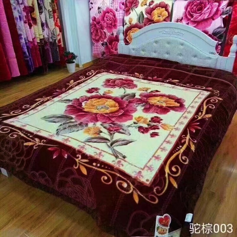 毛毯拉舍尔毛毯加厚双层冬季毛毯子超柔毛毯库存压花批发厂家直销