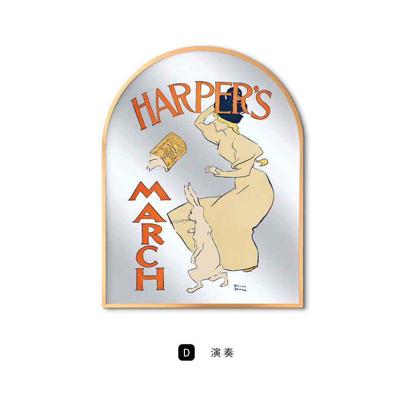 艺术女郎法式复古拱形装饰画玄关卧室艺术人物轻奢挂画餐厅摆画