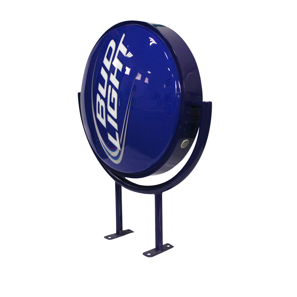 双面圆形360全自动led广告牌亚克力吸塑灯箱户外防水侧挂墙式旋转