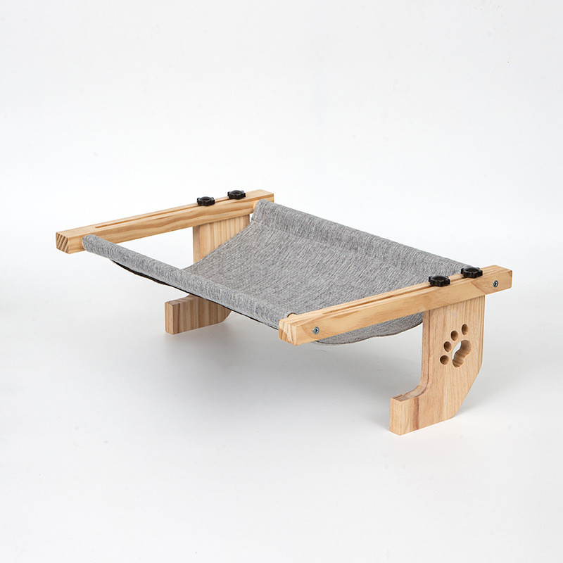 木质猫猫吊床阳台宠物猫猫悬挂猫窝窗台猫猫吊床窗户晒太阳猫架