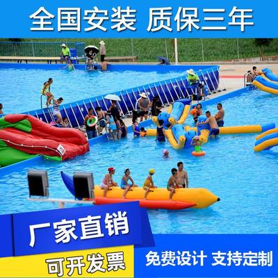 大型水上乐园充气闯关水上冲关设备户外水上移动乐园竞技闯关