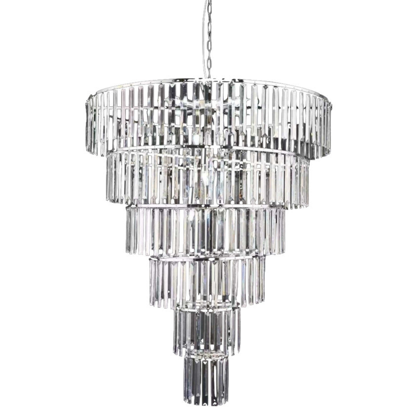 新款婚庆道具铁艺时尚水晶珠帘装饰舞台酒店婚礼场地布置吊灯灯具