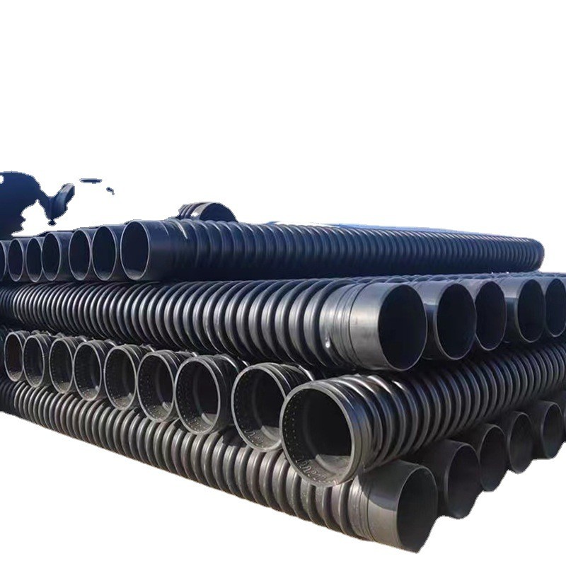 厂家供应pe水管结构壁增强管b型克拉管dn300-1600大口径排污缠绕