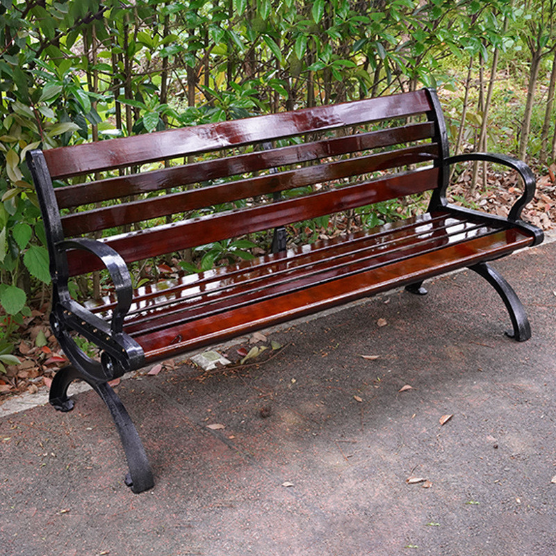 公园椅户外长椅铝合金室外连排椅休闲等候椅庭院防腐木塑木长条凳