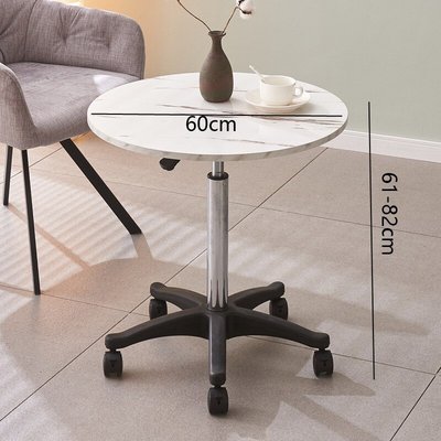 升降桌创意小圆桌现代可学习桌客厅茶几餐桌移动可升降办公洽谈桌