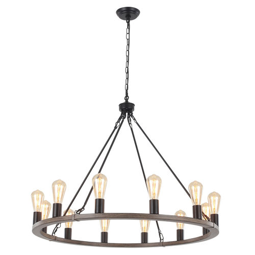 美式乡村复古吊灯12吊灯20头圆形车轮头客厅餐厅灯