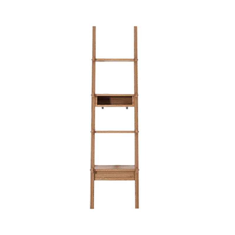 mountain living进口柚木家具阶梯纯实木书架落地置物架一体新款