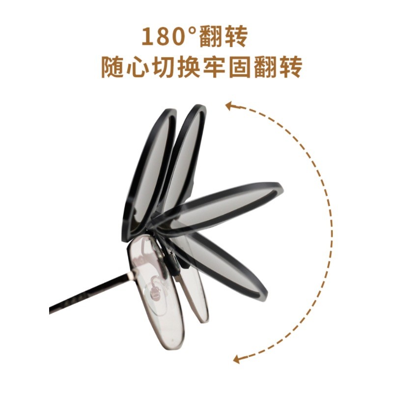2025新超轻儿童近视镜夹片式太阳镜男女学生防紫外线护眼偏光墨镜