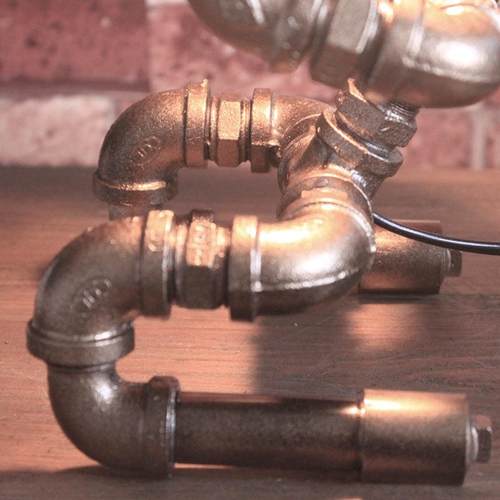 工业风复古结婚美式学生宿舍儿童卧室客厅床头酒吧护眼欧水管台灯