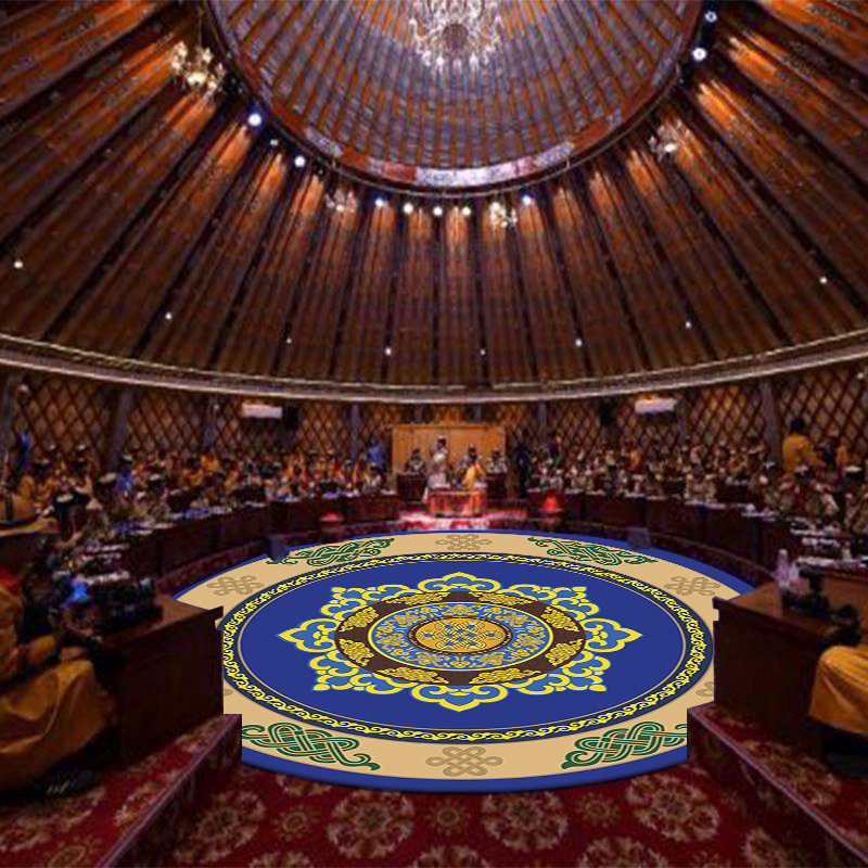 会议室地毯手工腈纶枪刺蒙古包地毯来图来样印花手工两种材质可做