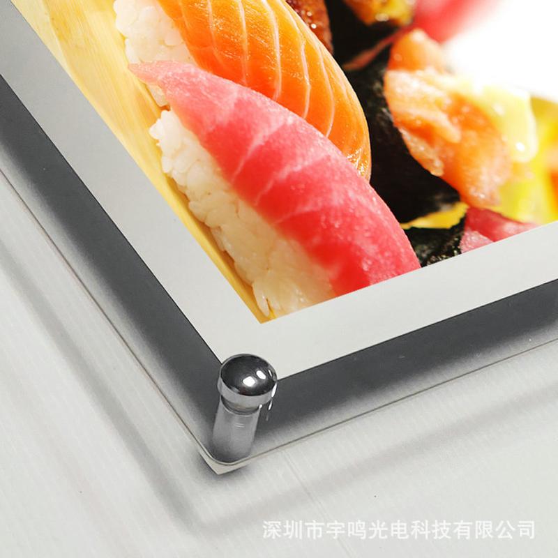 亚克力水晶广告灯箱制作挂墙水晶广告牌磁吸展示led招牌厂家批发