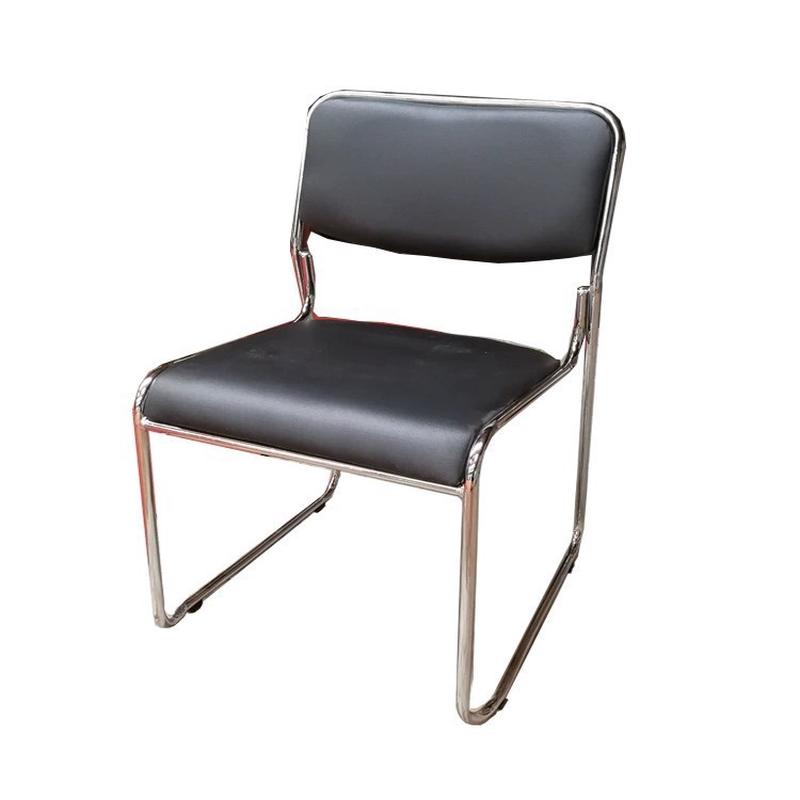 厂价批发叠放办公皮革椅子职员网布培训接待会议弓形家用电脑椅子