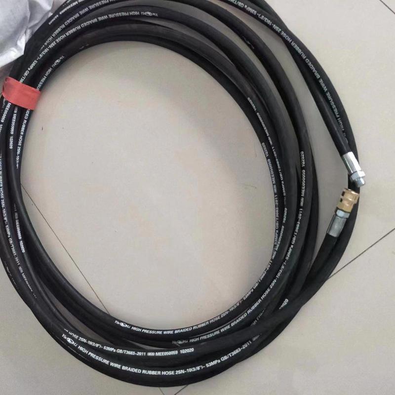 热销高压胶管总成钢丝编织矿用橡胶管软管工程机械液压油管