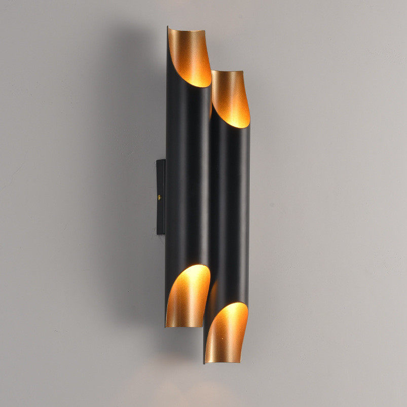 北欧壁灯双头楼梯客厅卧室床头美式创意轻奢金色led过道灯壁灯室