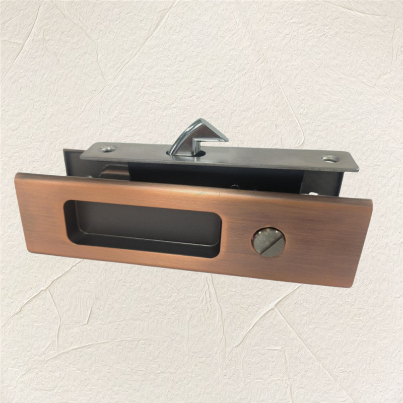 木门锌合金锁锁推拉门锁厨房室内门隐形钩锁滑动门折叠门钩移门