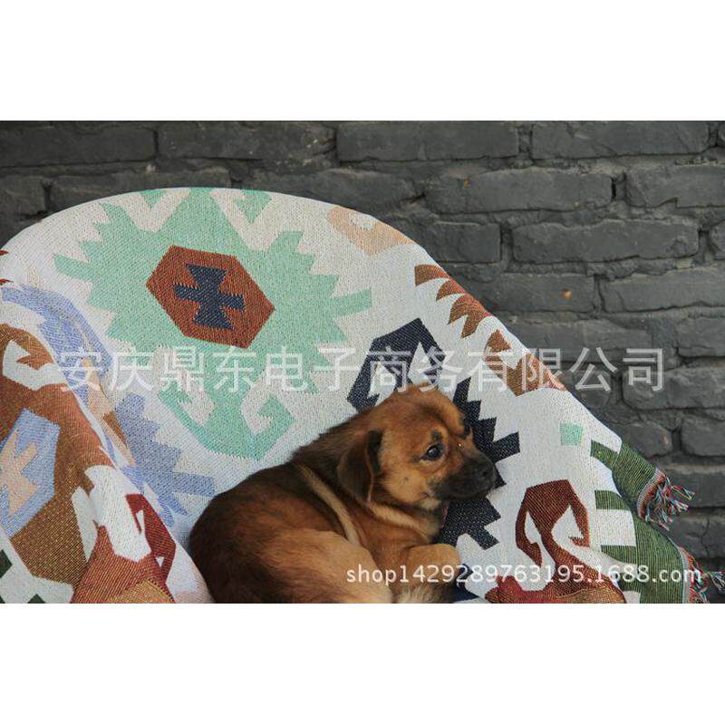 热销欧式密实线毯针织简约沙发巾单双人沙发盖布棉线沙发垫子床毯