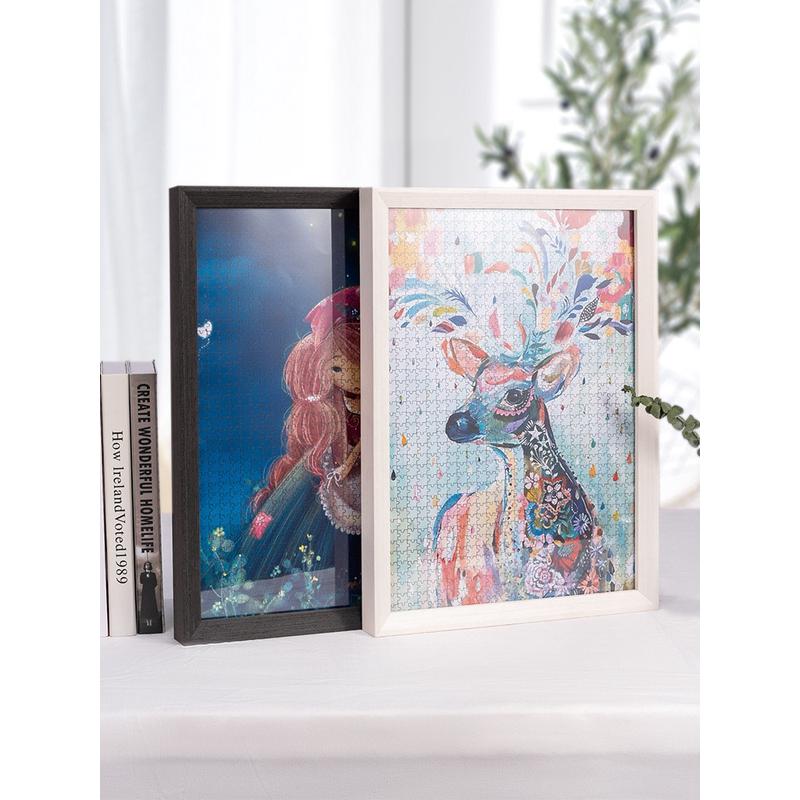 4txn批发实木拼图框架裱框1000画框500一千2000块30070*50*75片挂