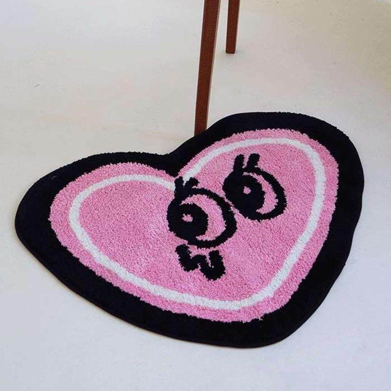 代发粉色爱心植绒地毯簇绒家用卧室窗垫床边地毯防滑客厅沙发垫,办公设备/耗材/相关服务,3D打印机配件,淘宝优惠券,粉丝福利购,淘宝优惠卷