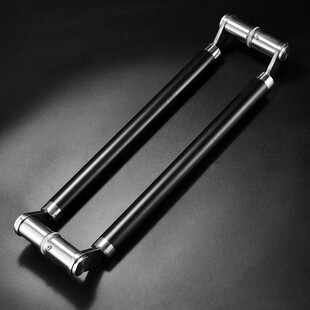 玻璃门不锈钢大拉手门把手中砂加厚刀头型推拉门拐角框门斜有商用