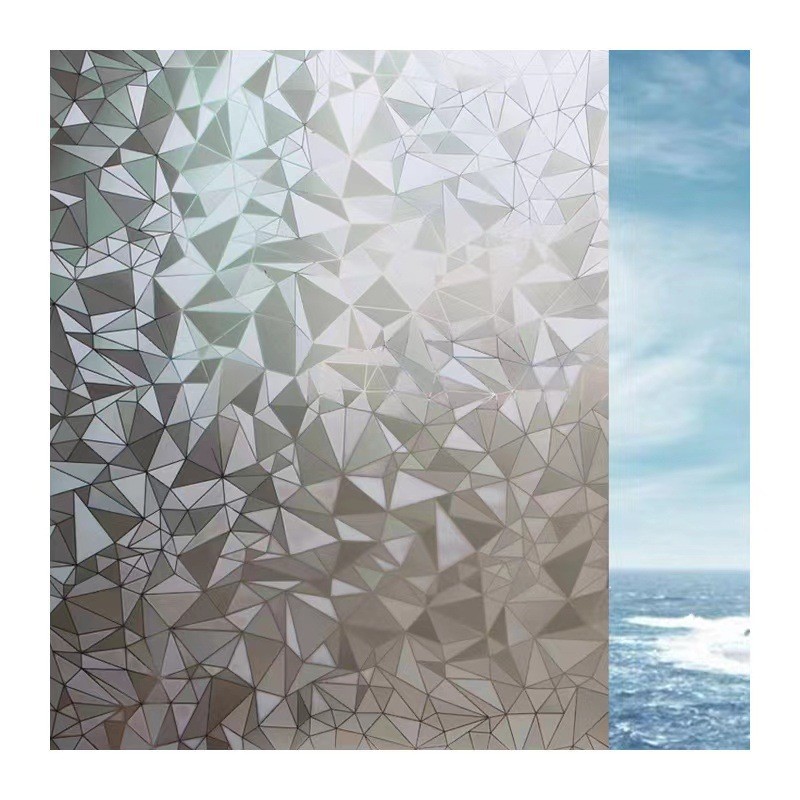 厂家直供批发静电膜菱形玻璃贴多边磨砂窗花装饰窗户pvc磨砂贴纸