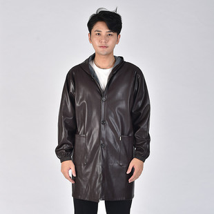 tuf4pu皮防水防污大人工作服防油罩衣男女围裙家用厨房加绒罩衣长