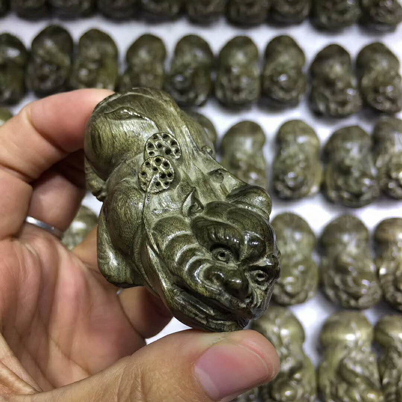 貔貅把玩件金丝楠木阴沉把玩件文玩手把件乌木木摆件木雕挂件