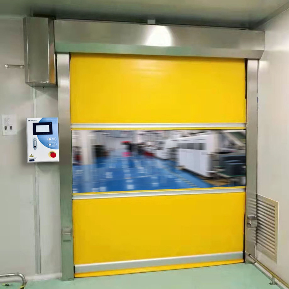 无尘快速卷帘门工厂pvc车间风淋室自动感应电动工业门高速升降门