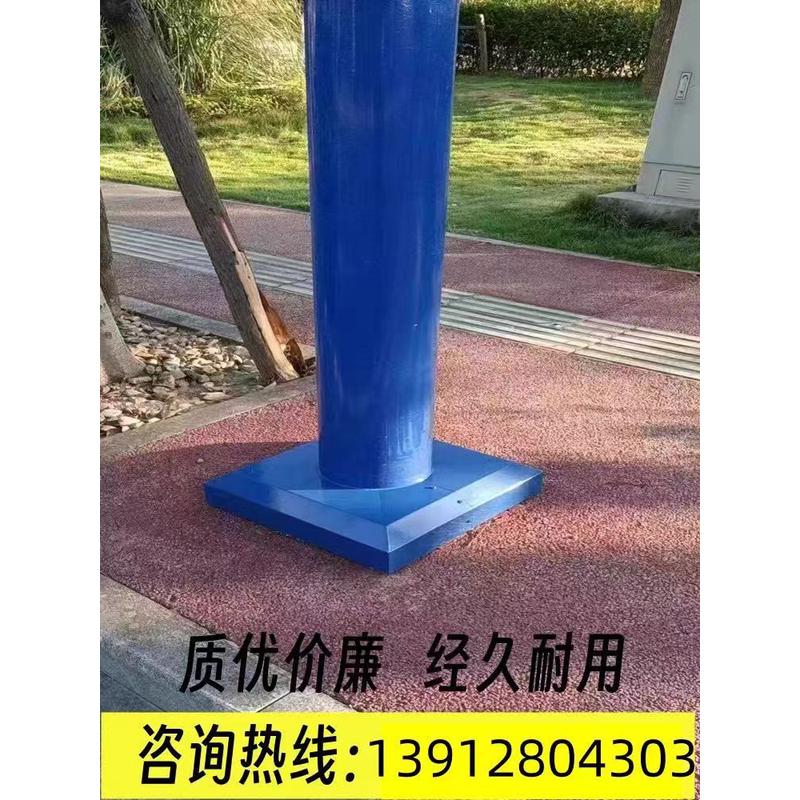 监控立杆底部装饰方形罩子圆形底座盖板路灯法兰装饰件照立柱盖子