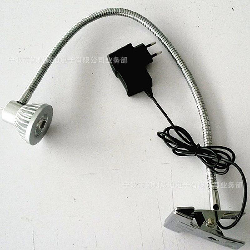 3*1W LED夹子台灯办公室电脑照明夹子台灯 金属软管LED软管台灯