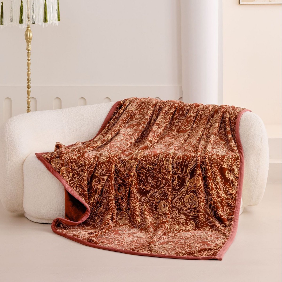 沙发毯秋冬保暖双面加厚毛办公室午睡毯批发轻奢盖毯小毯子绒毯