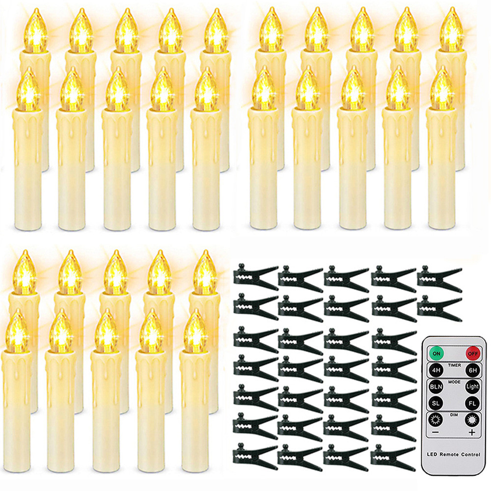 电子蜡烛蜡烛仿真定时10键定时遥控led蜡烛生日派对家居装饰圣诞