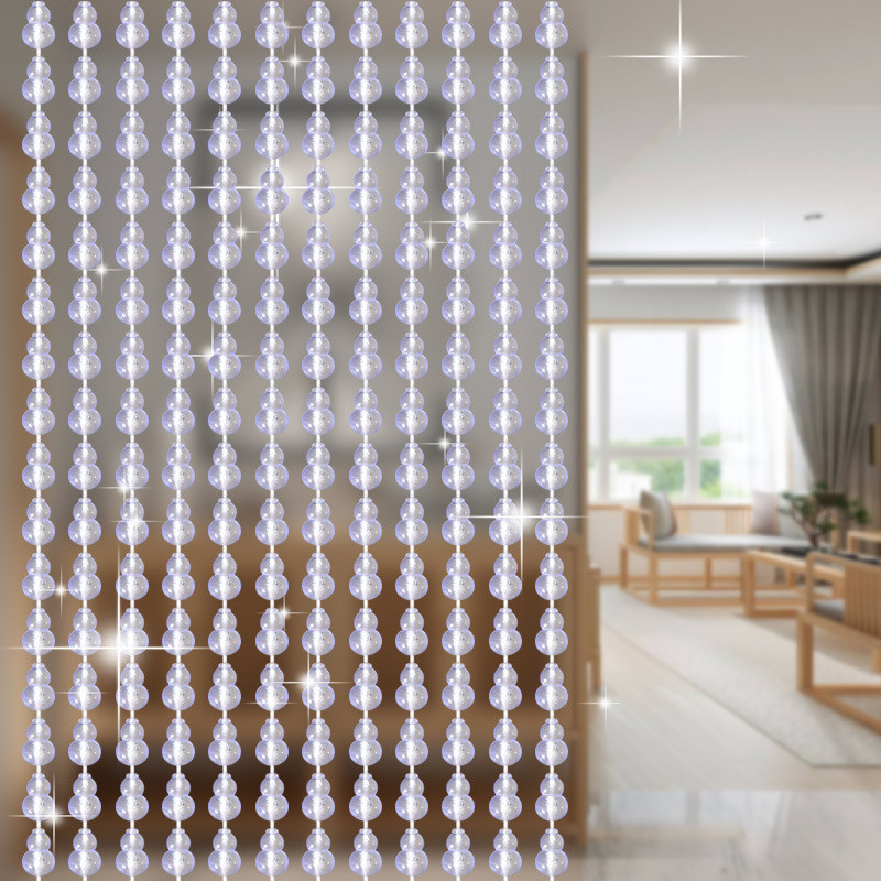 塑料防蚊珠帘免打孔家用挂帘葫芦门帘玄关装饰夏季珠子水晶隔断帘