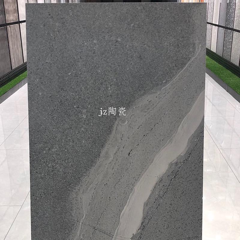 北欧灰色水泥仿古砖酒店大厅商场柔光防滑地板砖600x1200工程瓷砖