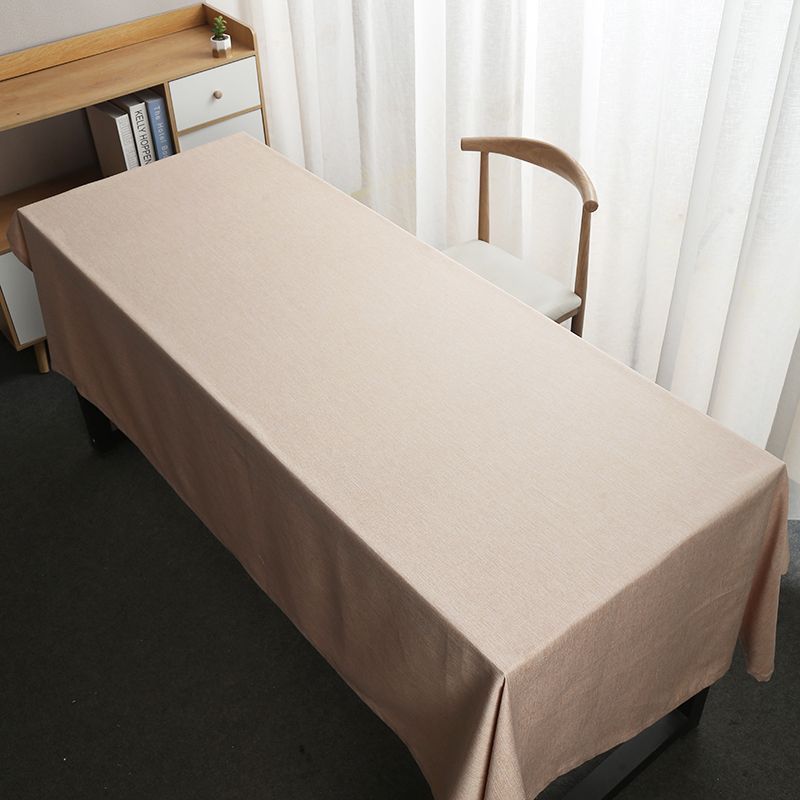 会议桌布色简约桌椅布艺长方形大号素色办公室餐桌茶桌台布