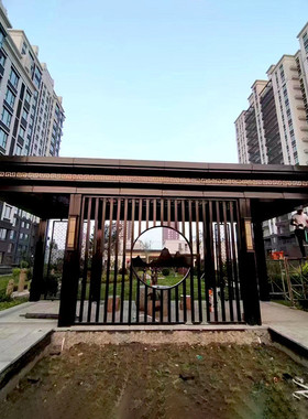 不锈钢廊架雕塑钢结构廊架大型小区户外源头廊架凉亭园林景观厂家