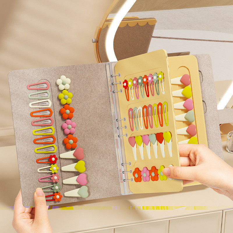 发饰收纳册儿童发夹发卡头饰展示册可折叠便捷发箍整理袋收纳包,家居饰品,饰品盒,淘宝优惠券,粉丝福利购,淘宝优惠卷