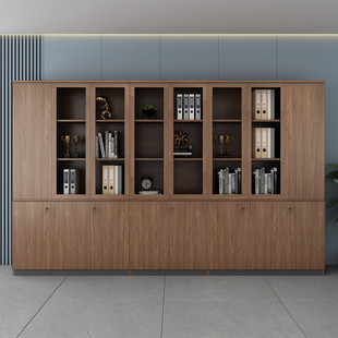 办公柜子8木质储物柜带锁档案柜办公室文件柜门保密柜八门文件柜