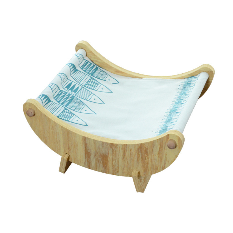 eva猫窝四季通用月亮可拆洗实木宠物躺椅睡眠窝猫咪用品catbed