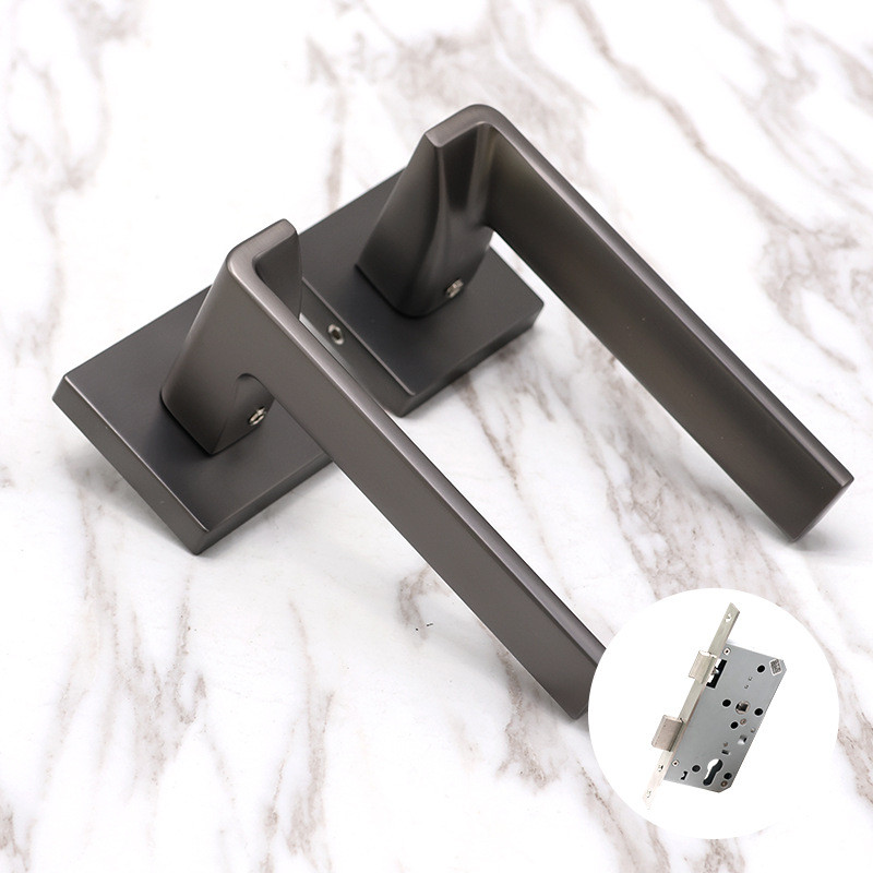 定制铝合金磁吸室内锁体分体执手门锁欧式静音房门卫生间门把手