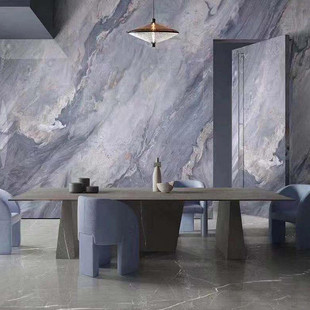 新款仿大理石板电视背景墙鱼肚白亮光简约客厅全屋岩连纹瓷砖板材