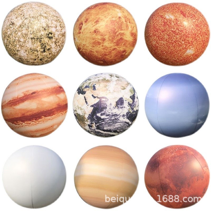 充气星球模型九大行星气球悬挂升空发光月球闭气pvc美陈航天气模