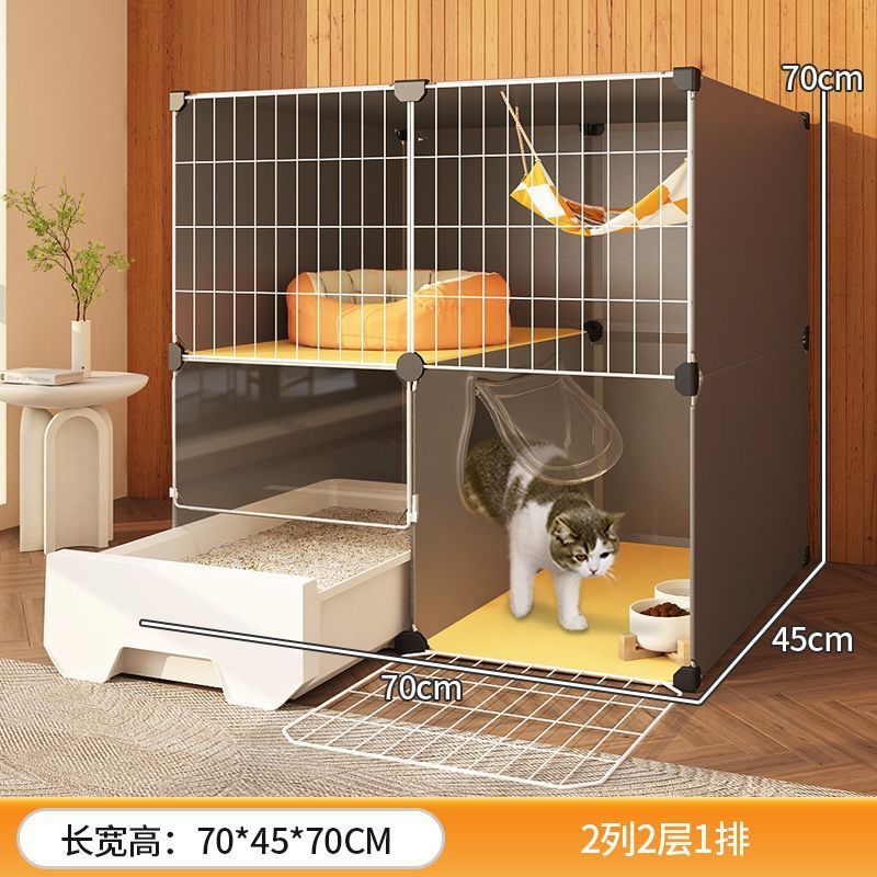 猫笼子一体带猫砂盆猫厕所家用一室一厅一卫室内小户型不占地猫窝