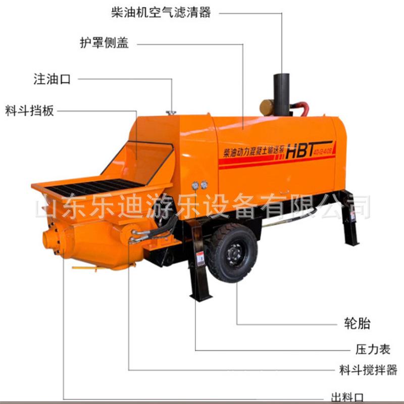 热销混凝土输送泵机上料二次构造柱泵建筑机械混凝土输送泵
